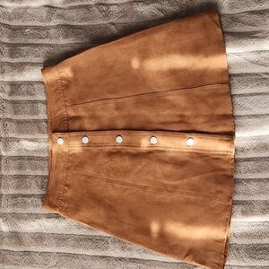Faux suede skirt
